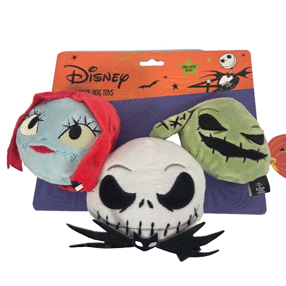 Jack Sally Oogie Boogie Dog Toys 3 Pack Nightmare Before Christmas Halloween